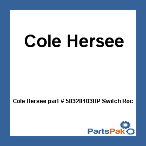 Cole Hersee 58328103BP; Switch Rocker and Lens Kit