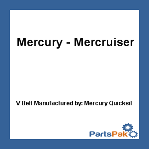 Quicksilver 57-862054Q; V Belt- Replaces Mercury / Mercruiser