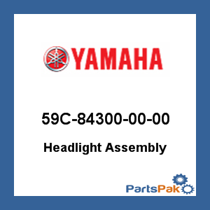 Yamaha 59C-84300-00-00 Headlight Assembly; New # 59C-84300-01-00