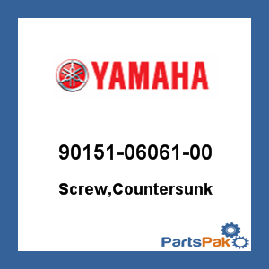 Yamaha 90151-06061-00 Screw, Countersunk; 901510606100