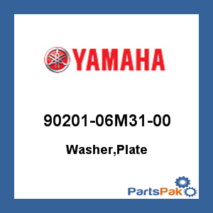 Yamaha 90201-06M31-00 Washer, Plate; 9020106M3100