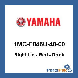 Yamaha 1MC-F846U-40-00 Right Lid - Red - Drmk; 1MCF846U4000