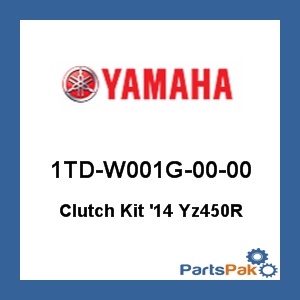 Yamaha 1TD-W001G-00-00 Clutch Kit '14 Yz450R; 1TDW001G0000