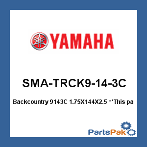Yamaha SMA-TRCK9-14-3C Snowmobile Track, Backcountry 9143C 1.75X144X2.5; SMATRCK9143C