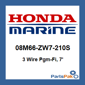 Honda 08M66-ZW7-210S 3 Wire Pgm-Fi, 7'; New # 08M66-ZW7-210AH