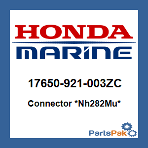 Honda 17650-921-003ZC Connector *Nh282Mu* (Oyster Silver); 17650921003ZC