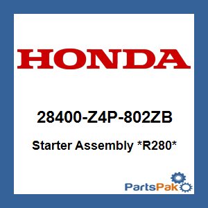 Honda 28400-Z4P-802ZB Starter Assembly *R280* (Power Red); 28400Z4P802ZB