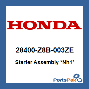 Honda 28400-Z8B-003ZE Starter Assembly *NH1* (Black); 28400Z8B003ZE