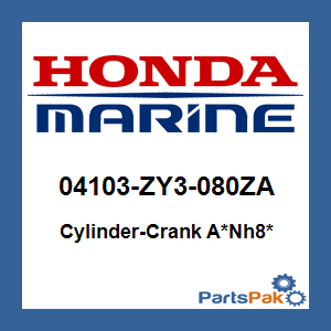 Honda 04103-ZY3-080ZA (Inactive Part)