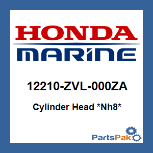 Honda 12210-ZVL-000ZA Cylinder Head Complete *NH8* (Dark Gray); New # 12210-ZVL-010ZA