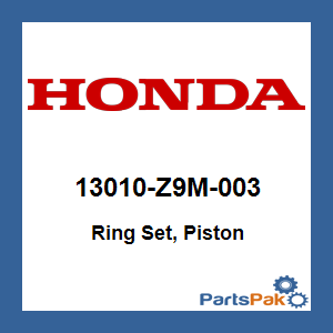 Honda 13010-Z9M-003 Ring Set, Piston; 13010Z9M003
