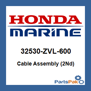 Honda 32530-ZVL-600 Cable Assembly (2Nd); 32530ZVL600