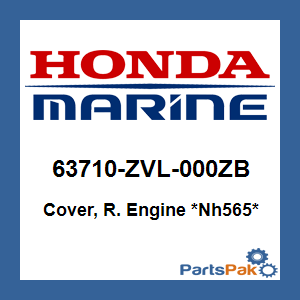 Honda 63710-ZVL-000ZB Cover Complete, Engine *Nh565* (Grand Prix White); 63710ZVL000ZB