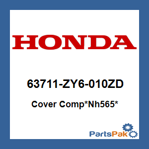 Honda 63711-ZY6-010ZD Cover Comp*NH565* (Grand Prix White); 63711ZY6010ZD