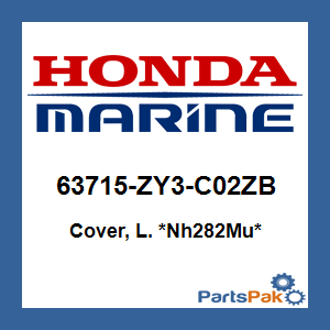 Honda 63715-ZY3-C02ZB Cover, Left *Nh282Mu* (Oyster Silver); 63715ZY3C02ZB