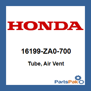 Honda 16199-ZA0-700 Tube, Air Vent; 16199ZA0700
