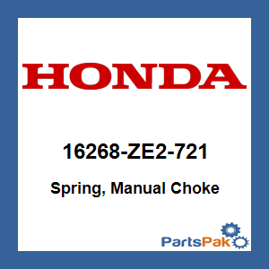 Honda 16268-ZE2-721 Spring, Manual Choke; 16268ZE2721