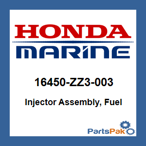 Honda 16450-ZZ3-003 Injector Assembly, Fuel; 16450ZZ3003