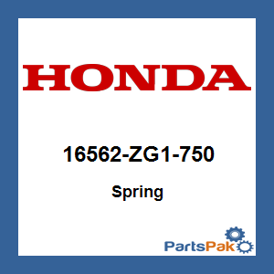 Honda 16562-ZG1-750 Spring; 16562ZG1750