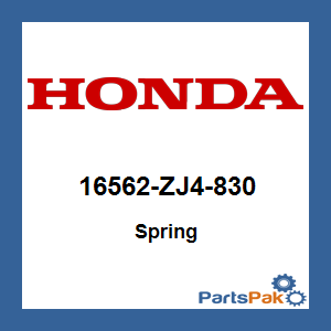 Honda 16562-ZJ4-830 Spring; 16562ZJ4830