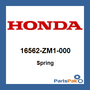 Honda 16562-ZM1-000 Spring; 16562ZM1000