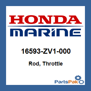 Honda 16593-ZV1-000 Rod, Throttle; 16593ZV1000