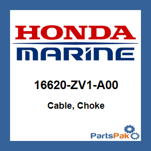 Honda 16620-ZV1-A00 Cable, Choke; New # 16620-ZVD-000