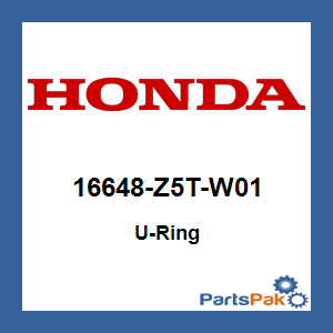 Honda 16648-Z5T-W01 U-Ring; 16648Z5TW01