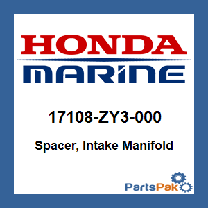 Honda 17108-ZY3-000 Spacer, Intake Manifold; 17108ZY3000
