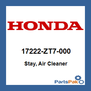Honda 17222-ZT7-000 Stay, Air Cleaner; 17222ZT7000