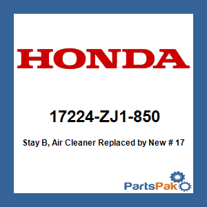 Honda 17224-ZJ1-850 Stay B, Air Cleaner; New # 17224-ZJ1-852