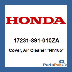 Honda 17231-891-010ZA Cover, Air Cleaner *NH105* (Matte Black); 17231891010ZA