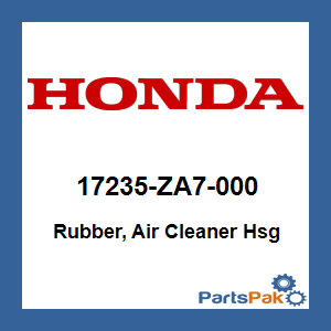 Honda 17235-ZA7-000 Rubber, Air Cleaner Hsg; 17235ZA7000