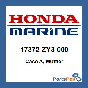 Honda 17372-ZY3-000 Case A, Muffler; 17372ZY3000