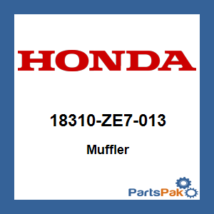 Honda 18310-ZE7-013 Muffler; 18310ZE7013