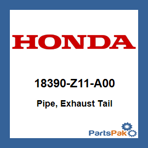 Honda 18390-Z11-A00 Pipe, Exhaust Tail; 18390Z11A00