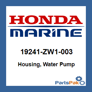 Honda 19241-ZW1-003 Housing, Water Pump; 19241ZW1003