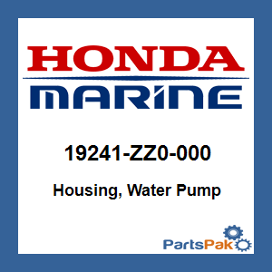 Honda 19241-ZZ0-000 Housing, Water Pump; 19241ZZ0000