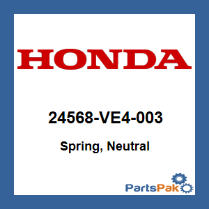 Honda 24568-VE4-003 Spring, Neutral; 24568VE4003