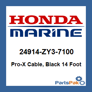 Honda 24914-ZY3-7100 Pro-X Cable, Black 14 Foot; 24914ZY37100