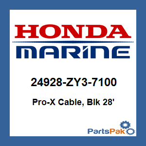 Honda 24928-ZY3-7100 Pro-X Cable, Blk 28'; 24928ZY37100