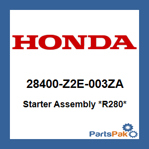 Honda 28400-Z2E-003ZA Starter Assembly *R280* (Power Red); 28400Z2E003ZA