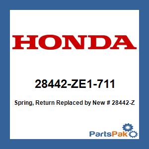 Honda 28442-ZE1-711 Spring, Return; New # 28442-ZE1-713