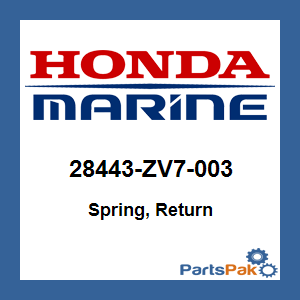 Honda 28443-ZV7-003 Spring, Return; 28443ZV7003