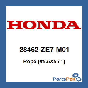 Honda 28462-ZE7-M01 Rope (#5.5X55-inch ); 28462ZE7M01