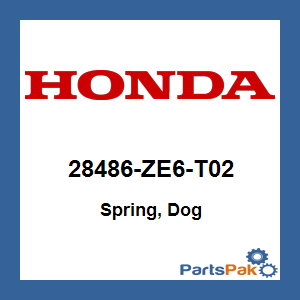 Honda 28486-ZE6-T02 Spring, Dog; 28486ZE6T02