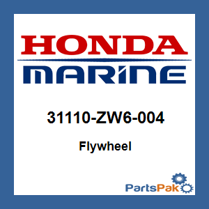 Honda 31110-ZW6-004 Flywheel; 31110ZW6004