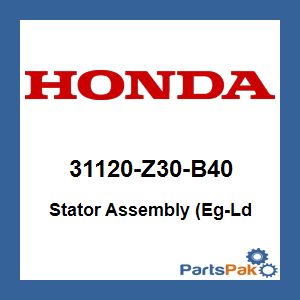 Honda 31120-Z30-B40 Stator Assembly (Eg-Ld; 31120Z30B40