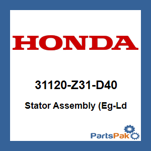 Honda 31120-Z31-D40 Stator Assembly (Eg-Ld; 31120Z31D40