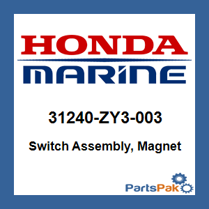 Honda 31240-ZY3-003 Switch Assembly, Magnet; 31240ZY3003